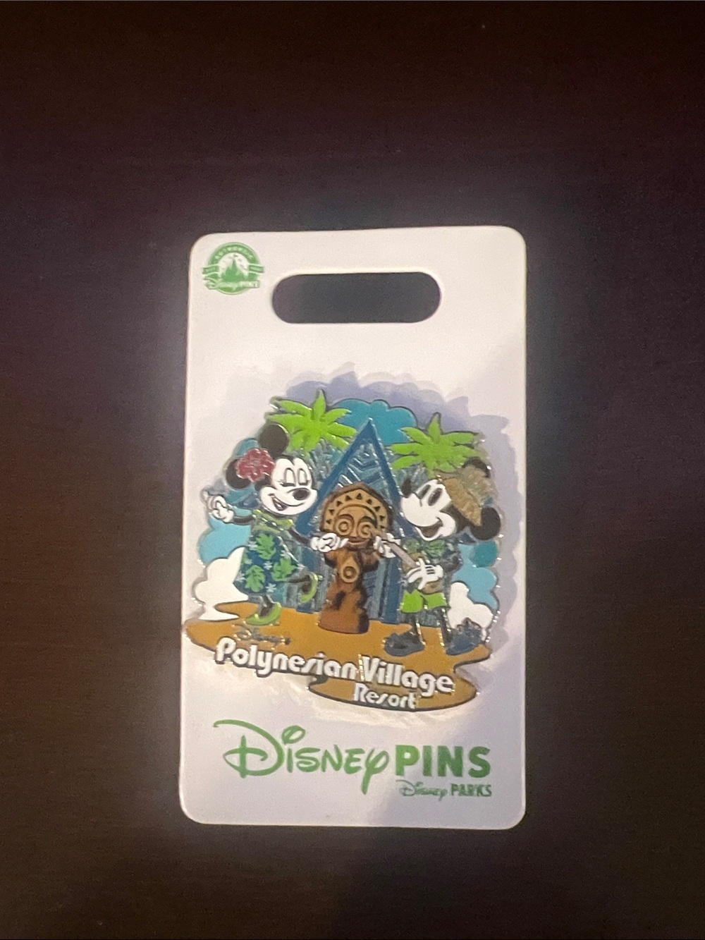 Disney Parks Polynesian Village Resort Pin Mickey Minnie Tiki WDW 50th